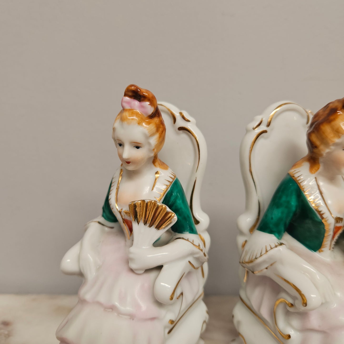 Pair of Vintage Porcelain Bookends
