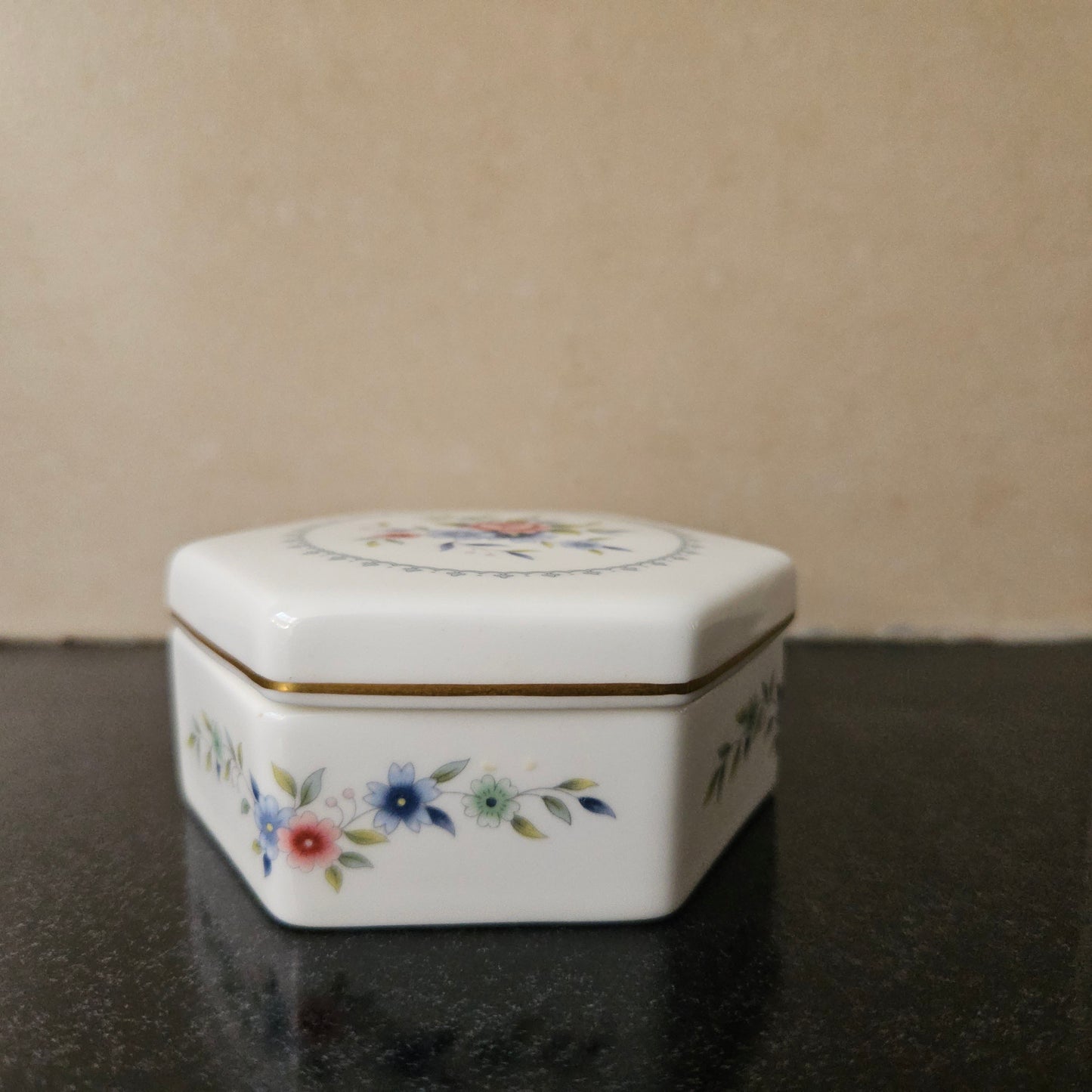 Pretty Floral Wedgwood Trinket Box