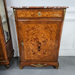 Elegant French Transitional Style Walnut & Kingwood Salon Cabinet with Marquetry Inlay | Antique & Vintage | Moonee Ponds Antiques | Australia Wide Delivery