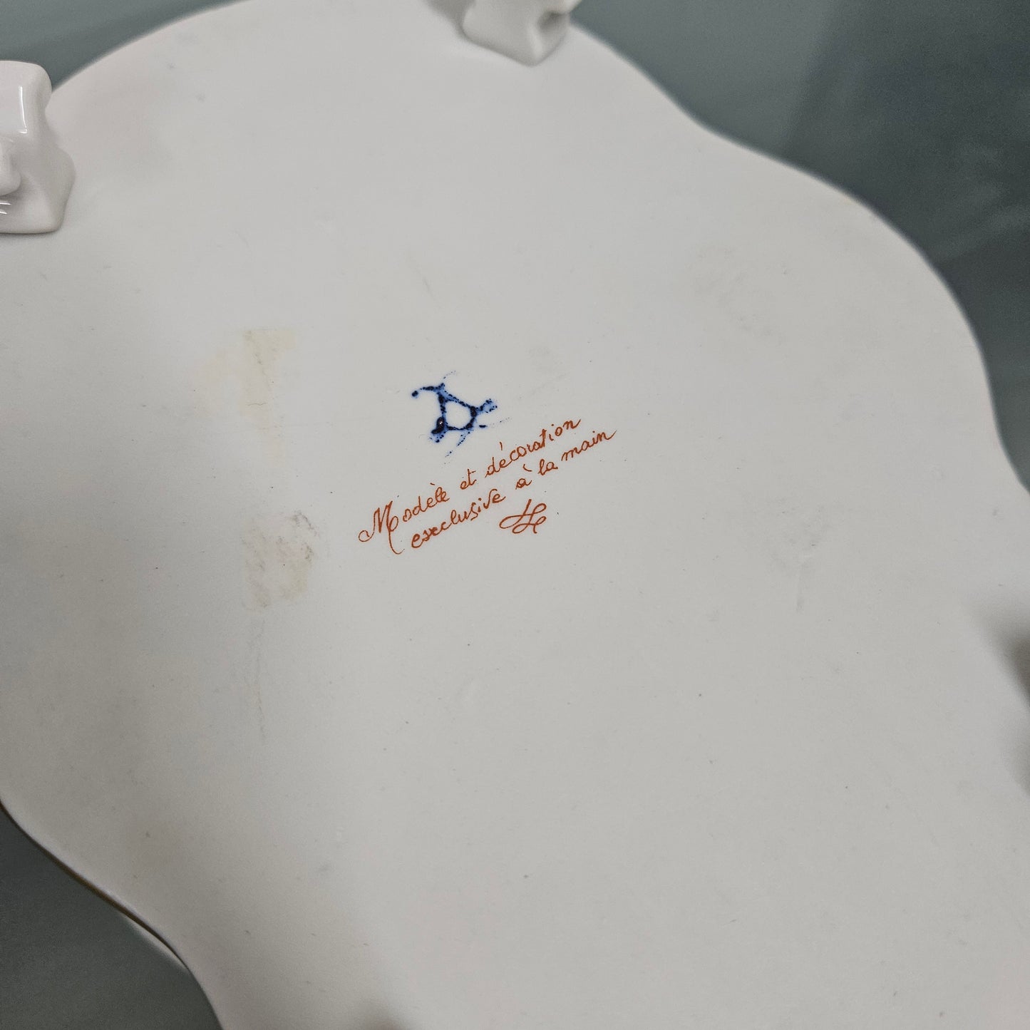 Vintage Servre Style Potpourri Holder With Fruit & Insects