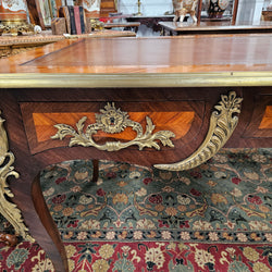 Exceptional 19th Century Louis XV Style Kingwood & Rosewood"Bureau Plat" Leather Top Desk | Antique & Vintage | Moonee Ponds Antiques | Australia Wide Delivery