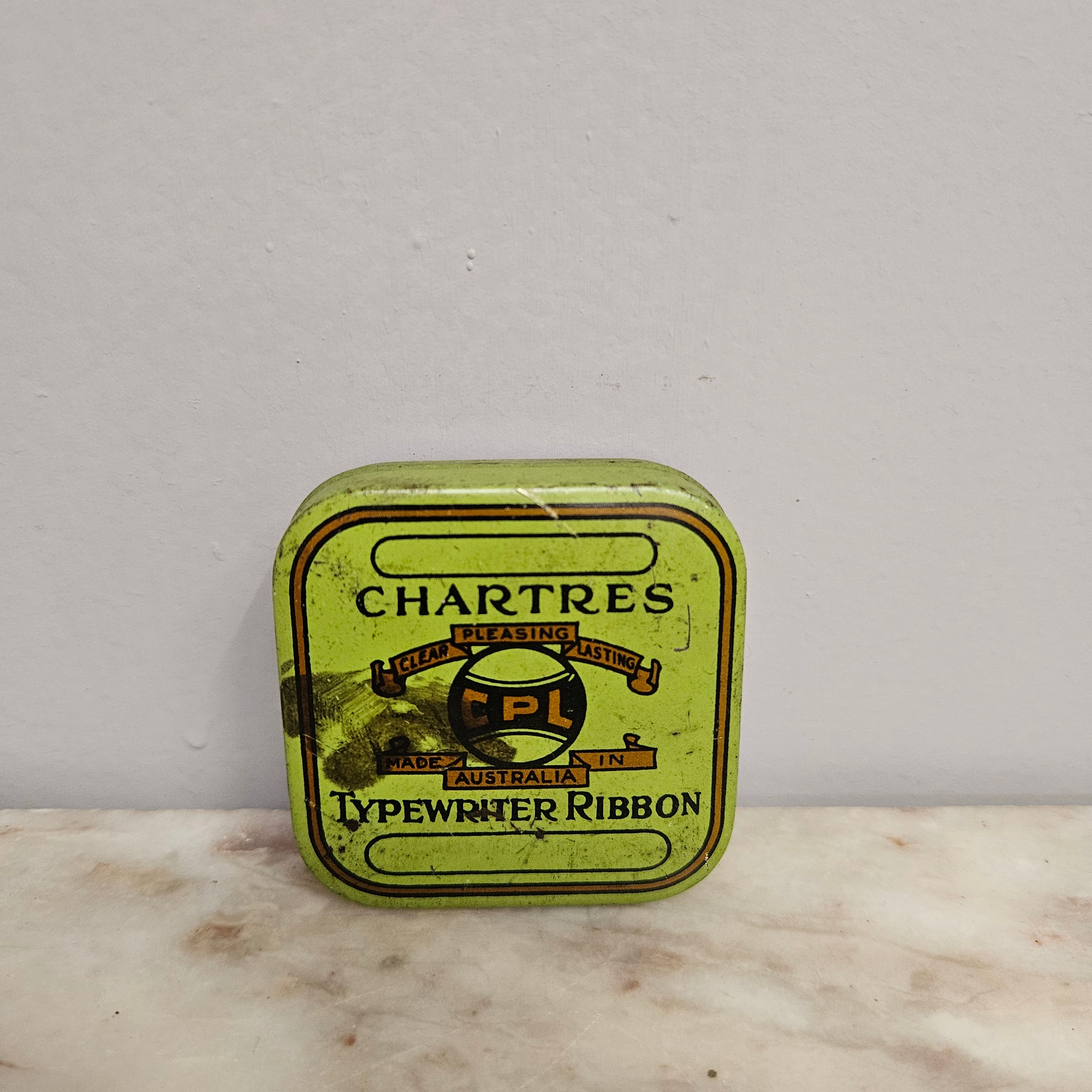 Vintage Australian Chartres Typewriter Ribbon Tin