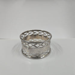 Pair Antique Sterling Silver Pierced Serviette Rings | Antique & Vintage | Moonee Ponds Antiques | Australia Wide Delivery