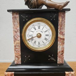 Antique French Mantle Clock Featuring Cherub | Antique & Vintage | Moonee Ponds Antiques | Australia Wide Delivery