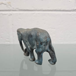 Vintage Bronze Verdigris Patina Elephant