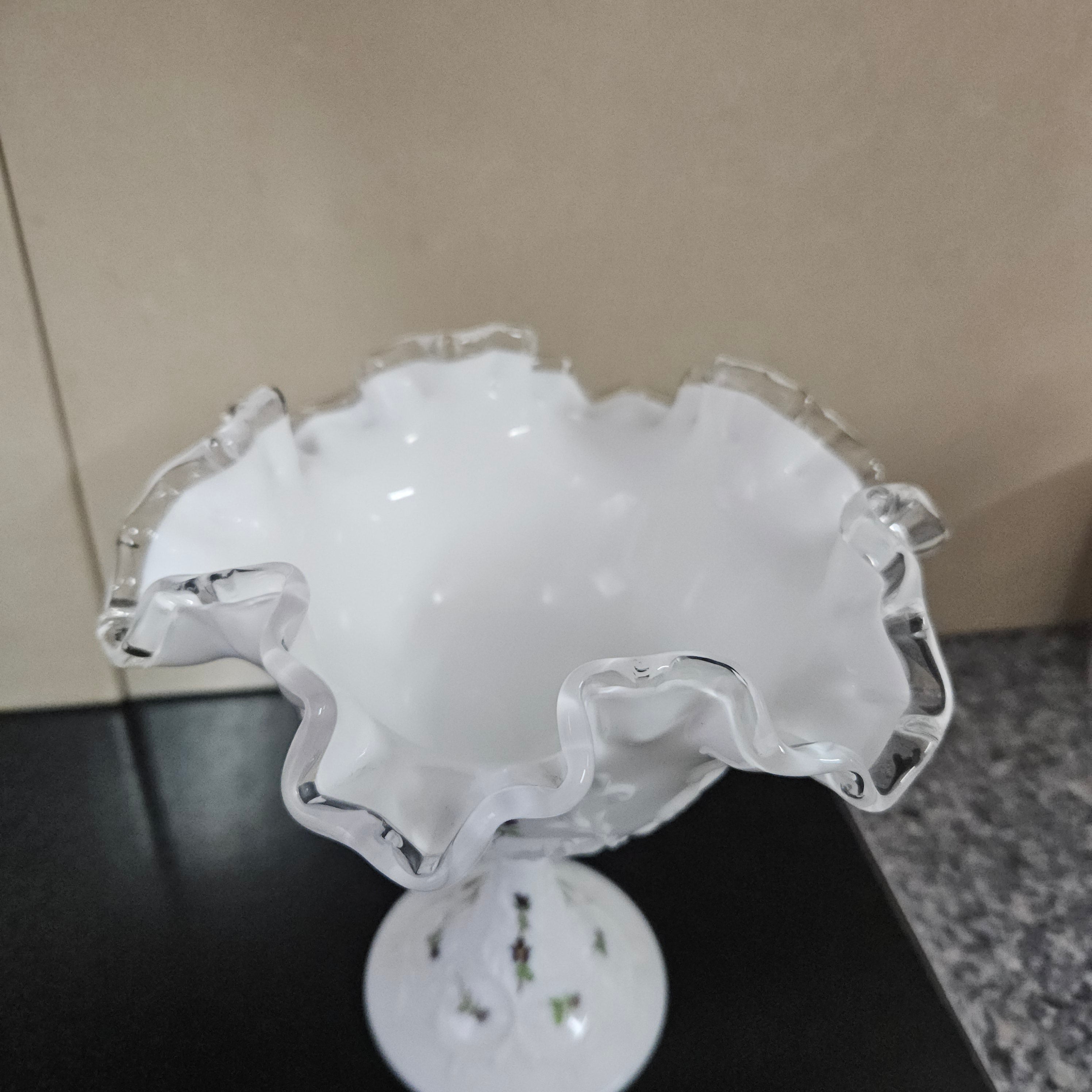 Fenton Hand Painted & Signed Comport | Antique & Vintage | Moonee Ponds Antiques | Australia Wide Delivery