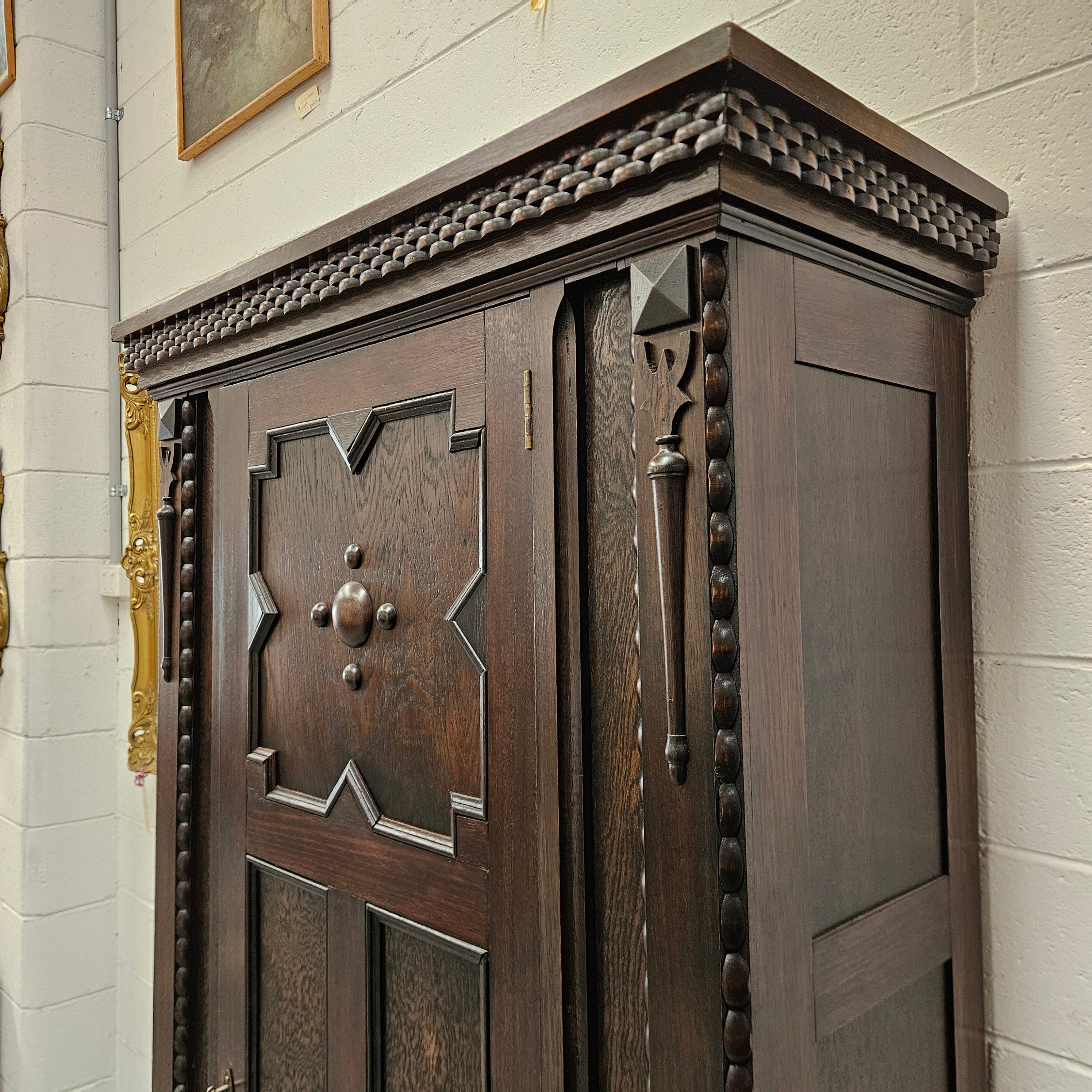Vintage Tudor Oak Hall Cupboard | Antique & Vintage | Moonee Ponds Antiques | Australia Wide