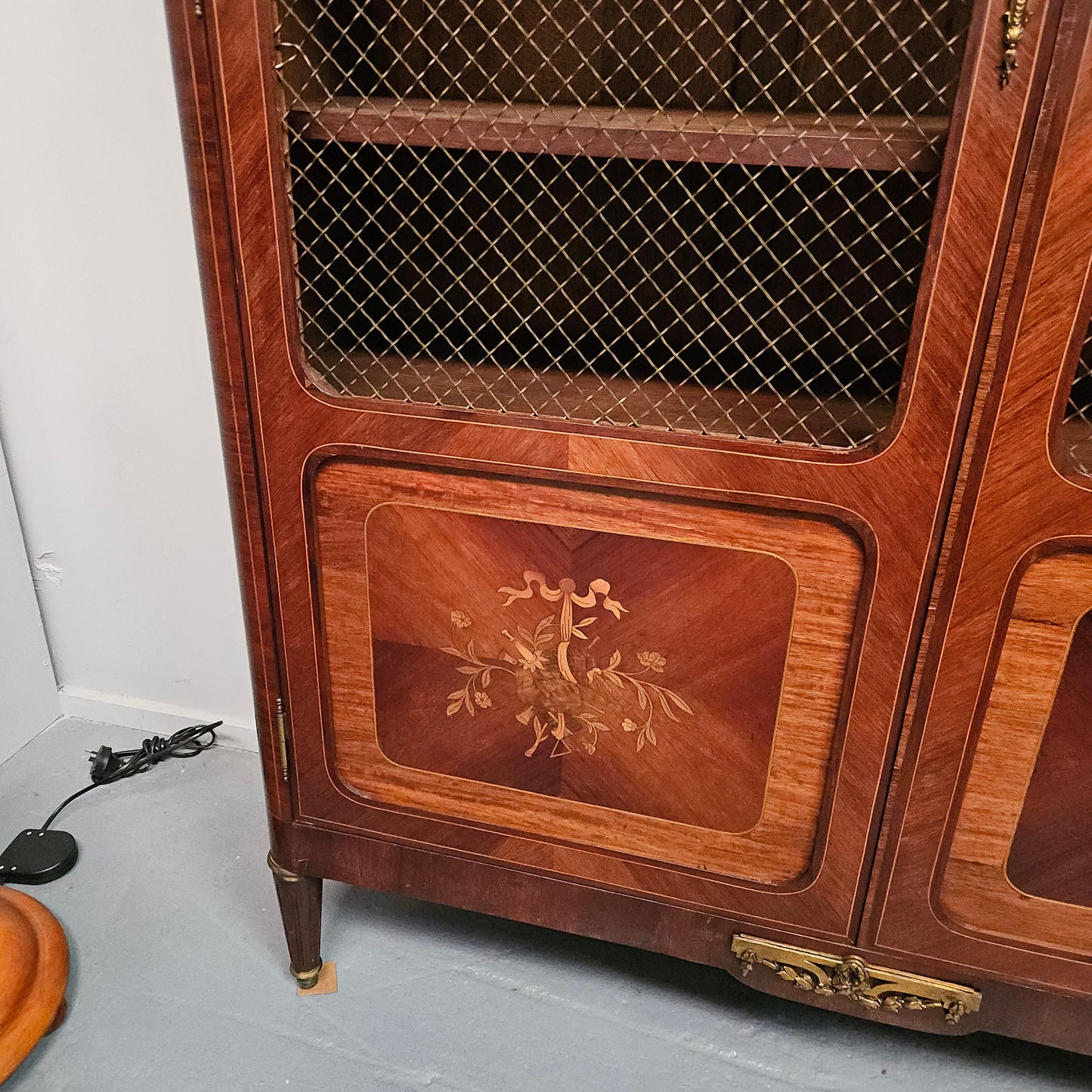 Antique Louis XVI Style French Inlaid Kingwood Bookcase