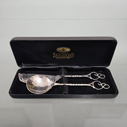 Sargisons Sterling Silver Butter Knife & Jam Spoon Set