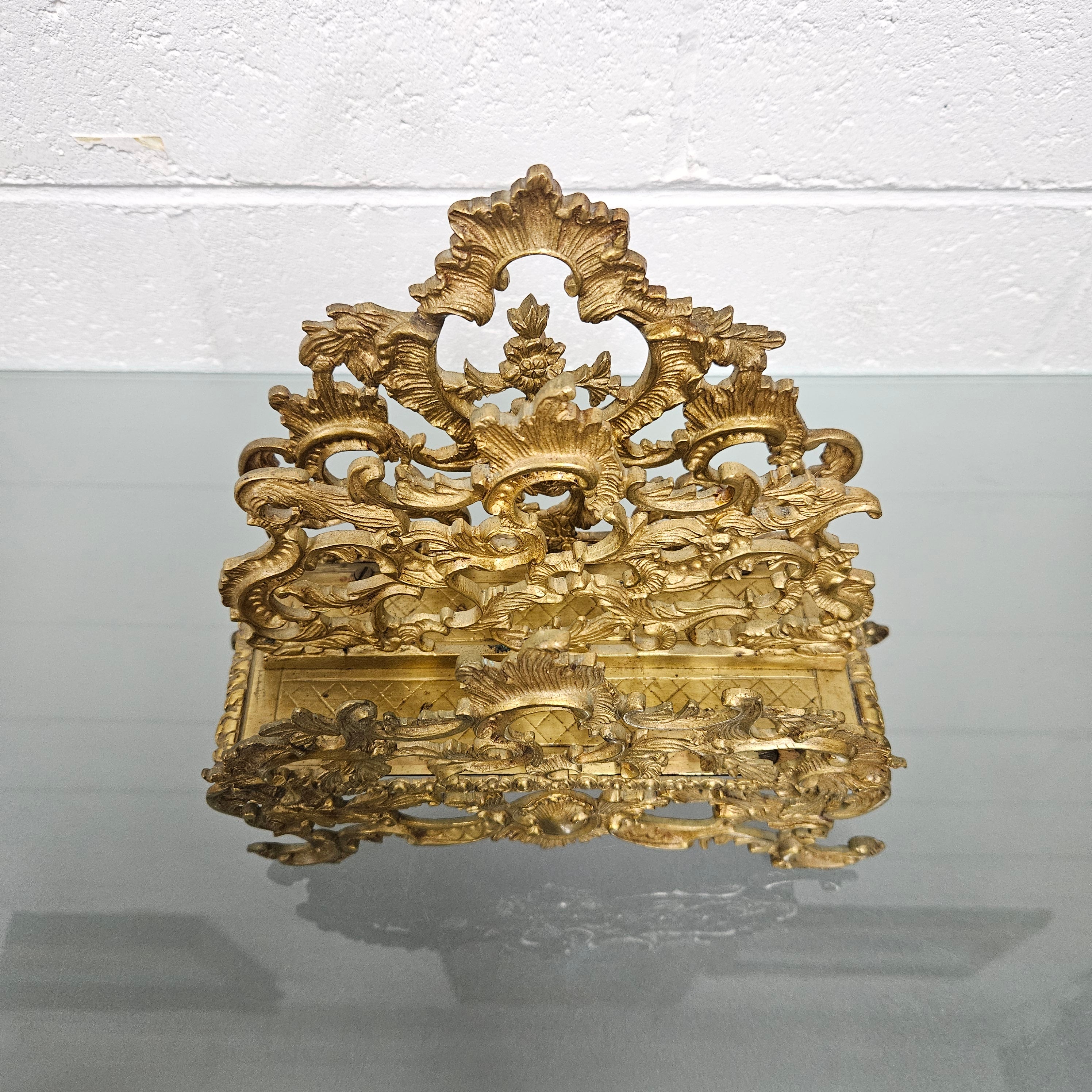 Antique Louis XV Style Gilt Metal Letter Rack | Antique & Vintage | Moonee Ponds Antiques | Australia Wide Delivery