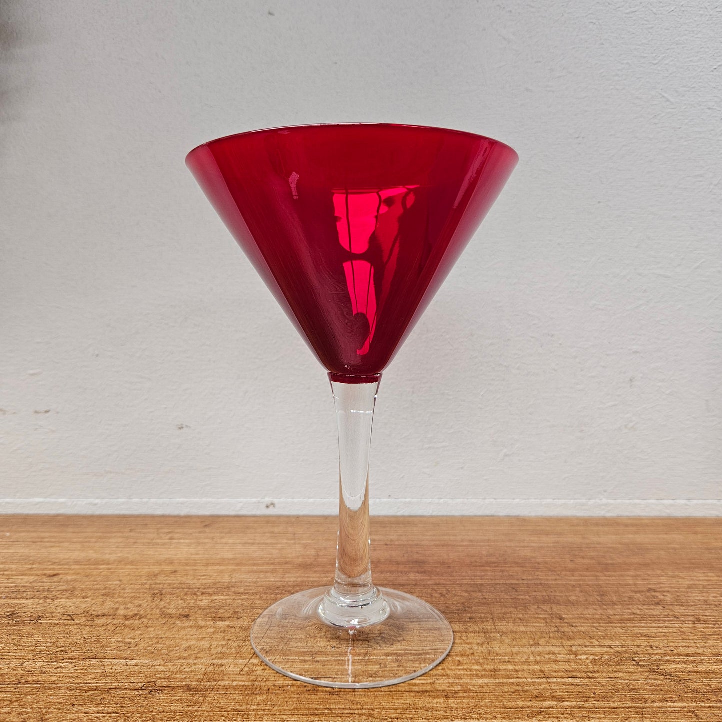 Vintage Ruby Red Martini Glass