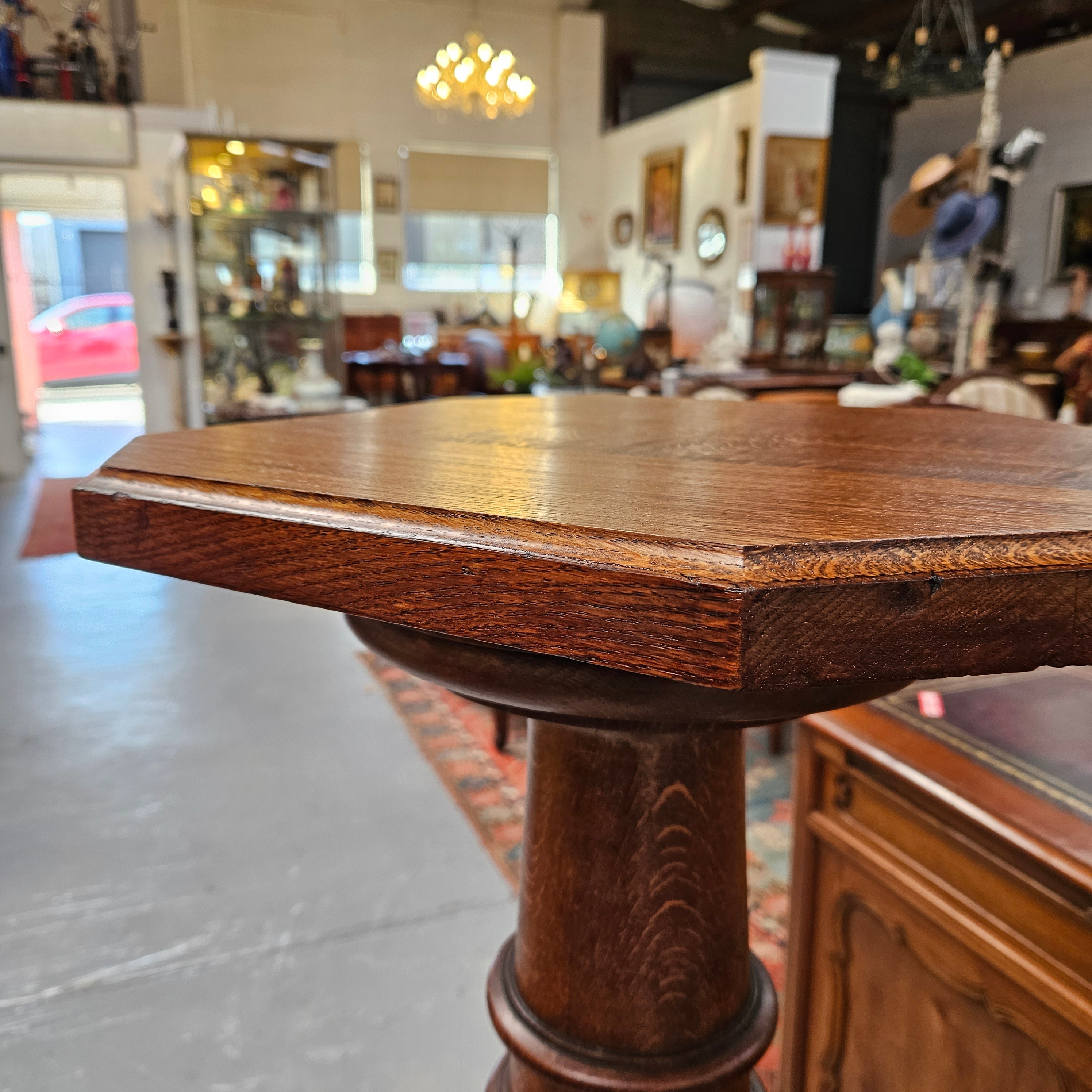 Grand French Oak Pedestal | Antique & Vintage | Moonee Ponds Antiques | Australia Wide Delivery