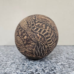 Engraved Boab-Tree Nut 1950's | Antique & Vintage | Moonee Ponds Antiques | Australia Wide Delivery
