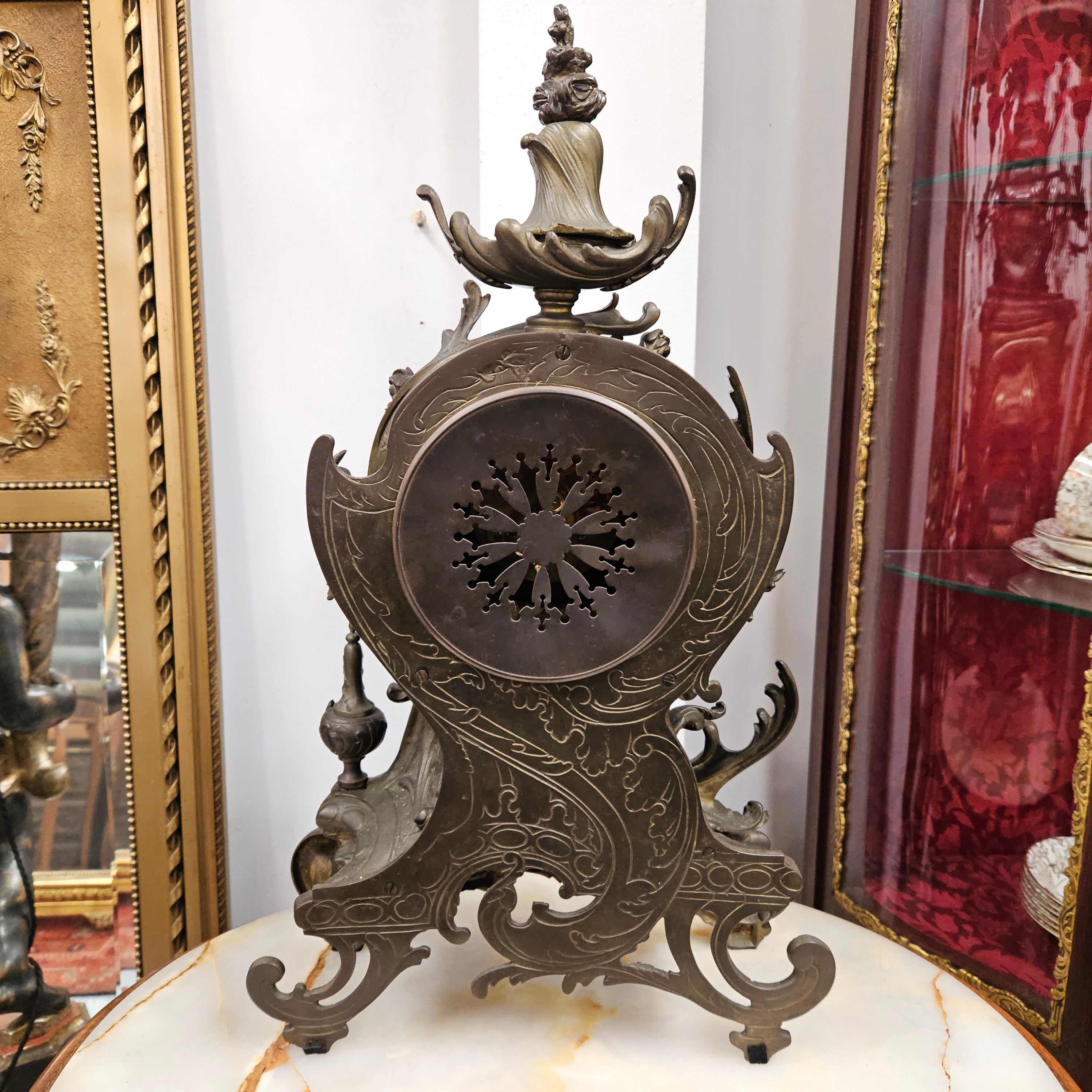 19th Century Bronze Mantle Clock | Antique & Vintage | Moonee Ponds Antiques | Australia Wide Delivery