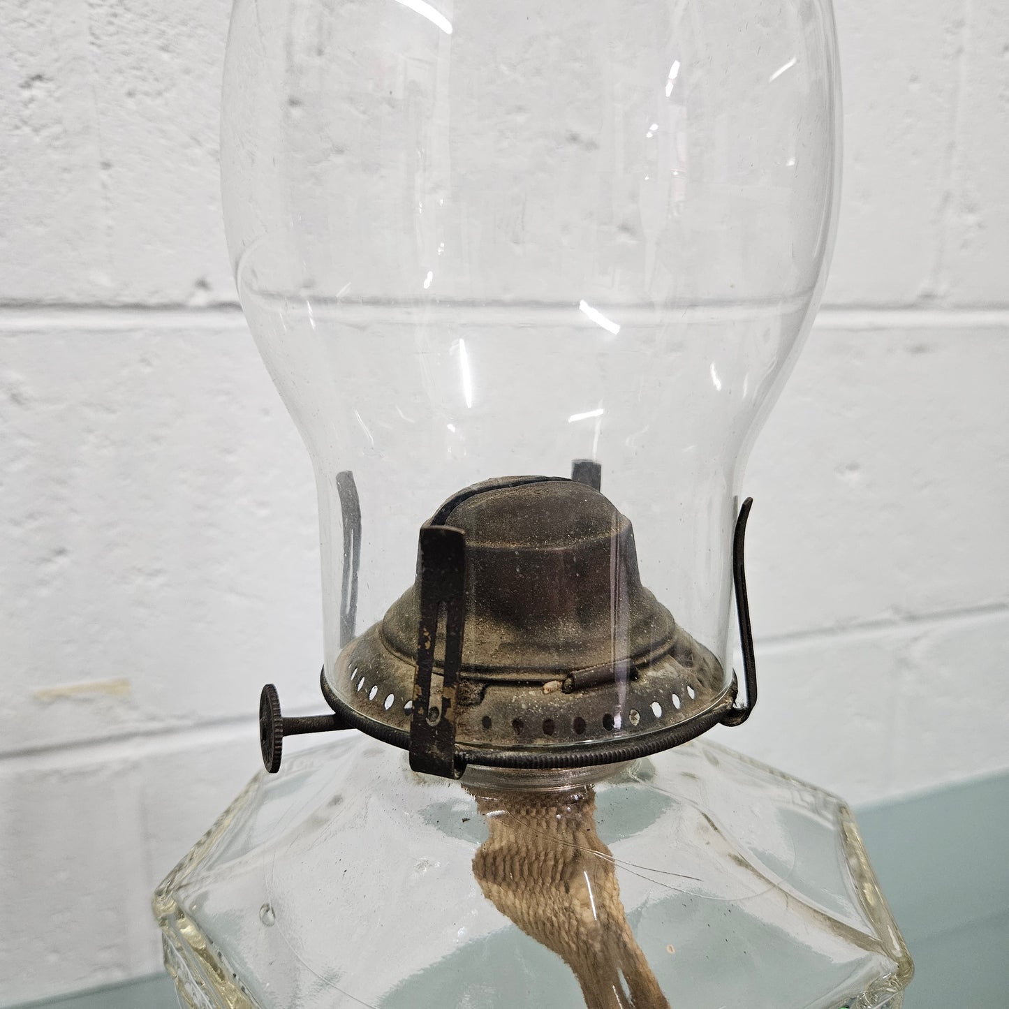 Vintage Clear Glass Kero Lamp