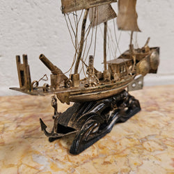 Miniature Vermeil Silver Chinese Sailing Ship | Antique & Vintage | Moonee Ponds Antiques | Australia Wide Delivery