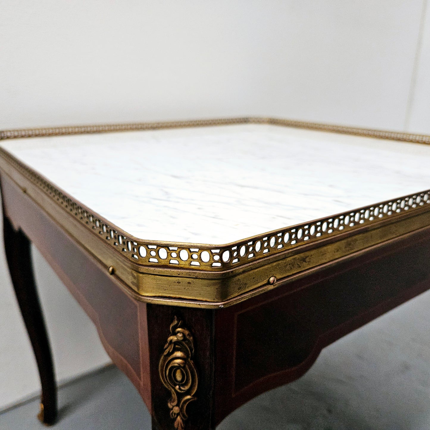 Louis XV Style Marble Top Coffee Table