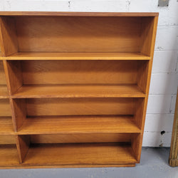 Australian Vic Ash Open Double Bookcase | Antique & Vintage | Moonee Ponds Antiques | Australia Wide Delivery