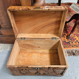 Vintage Chinese Carved Camphorwood Medium Chest