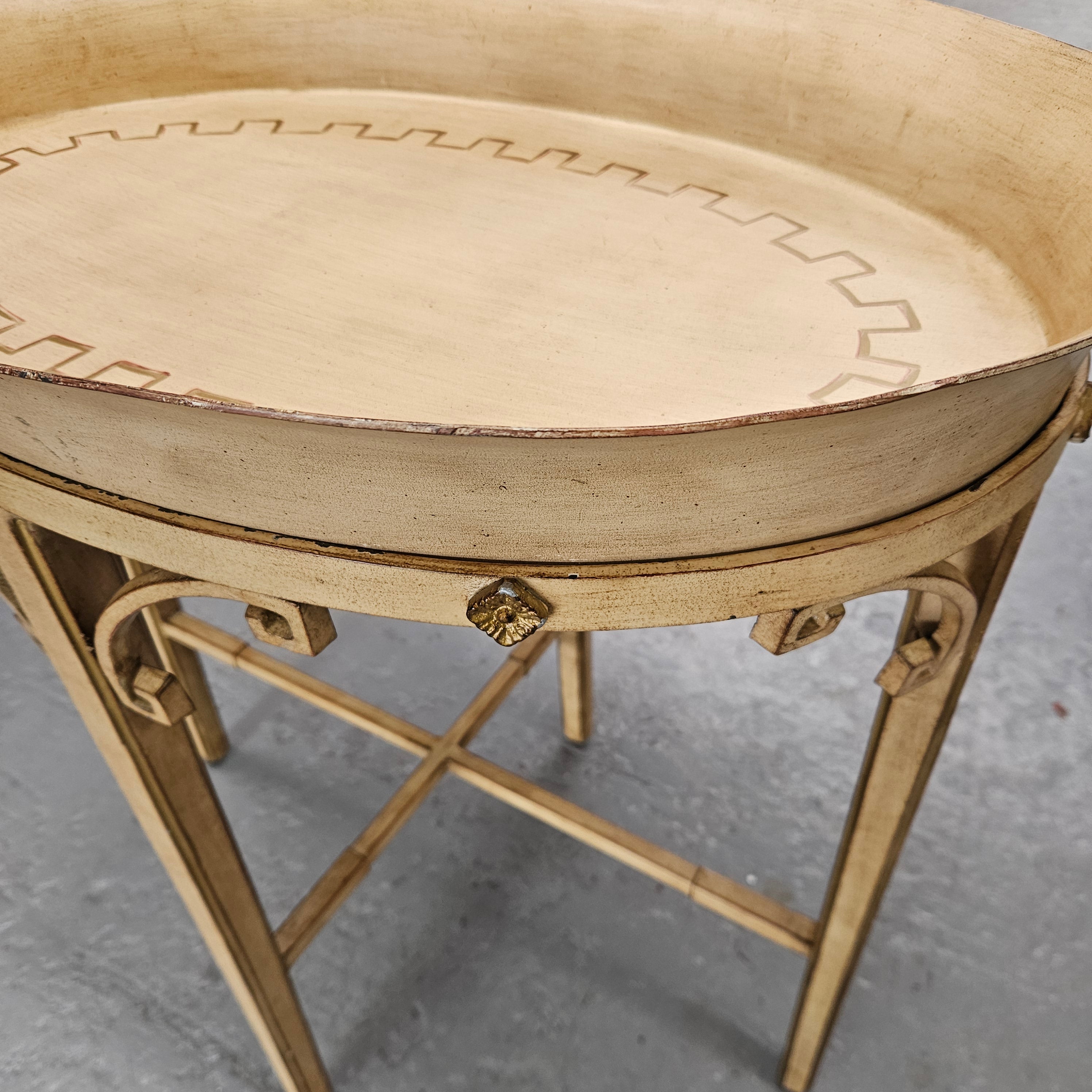 Vintage Gilt Metal & Hand Painted Drinks Serving Table | Antique & Vintage | Moonee Ponds Antiques | Australia Wide