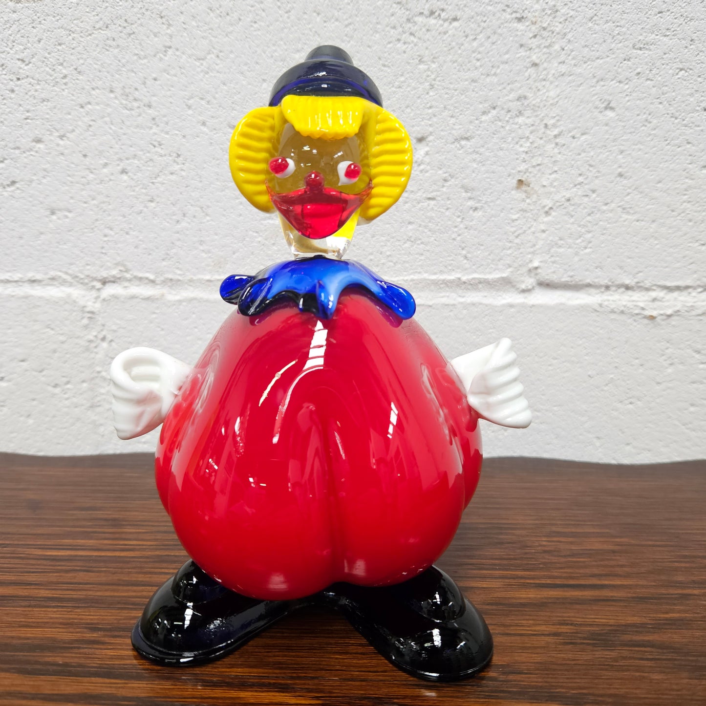 Mid Century Modern Murano Glass Round Clown