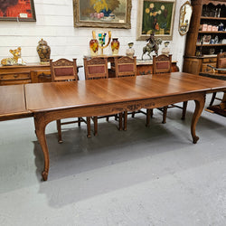 Elegant & Wide French Oak Louis XV Style Extension Table | Antique & Vintage | Moonee Ponds Antiques | Australia Wide Delivery