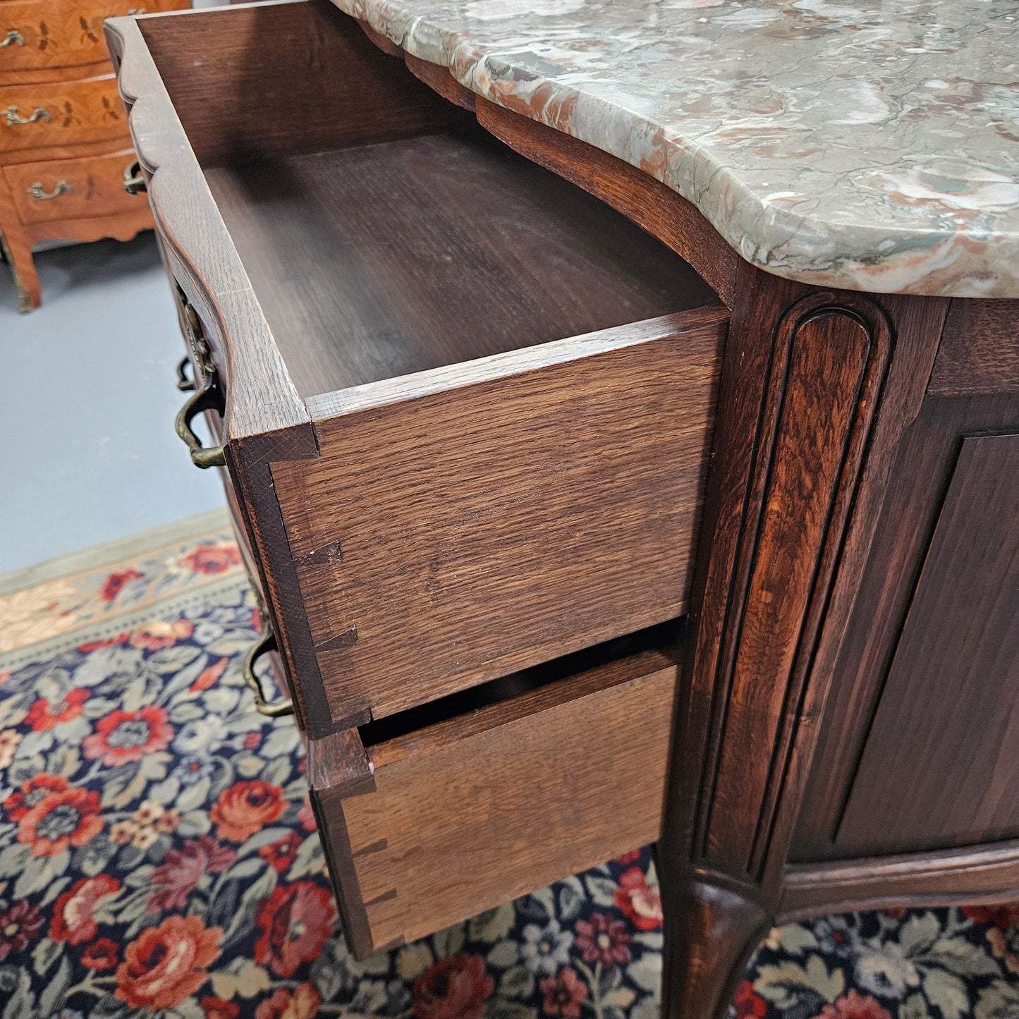 Louis XVth Marble Topped Commode Circ: 1920's