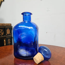 Vintage Mid Century Cobalt Blue Bottle/Decanter