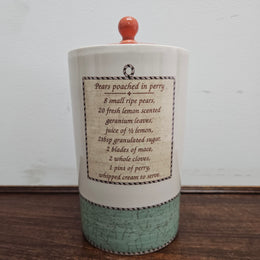 Vintage Sarah's Garden Large Storage Jar With Lid