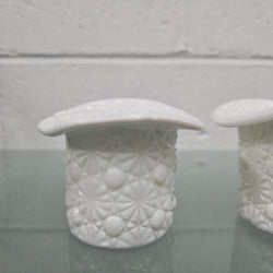 Pair of Fenton Milk Glass Top Hats | Antique & Vintage | Moonee Ponds Antiques | Australia Wide Delivery