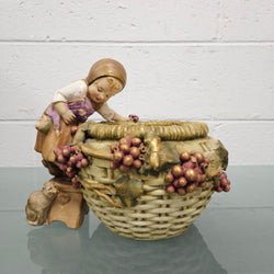 Antique Amphora Bowl with Girl & Cat & Doll | Antique & Vintage | Moonee Ponds Antiques | Australia Wide Delivery