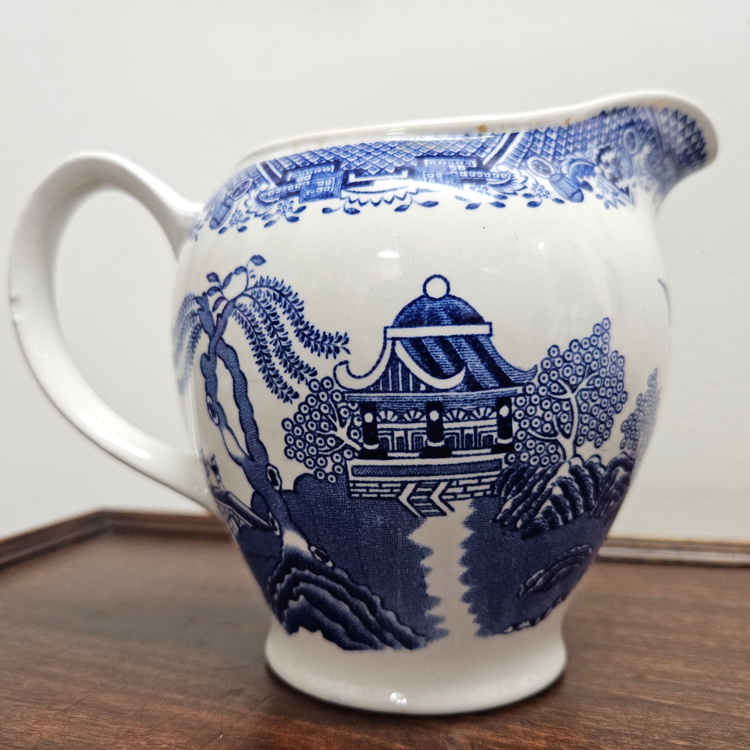 Wood & Sons Blue & White "Willow" Jug | Antique & Vintage | Moonee Ponds Antiques | Australia Wide Delivery