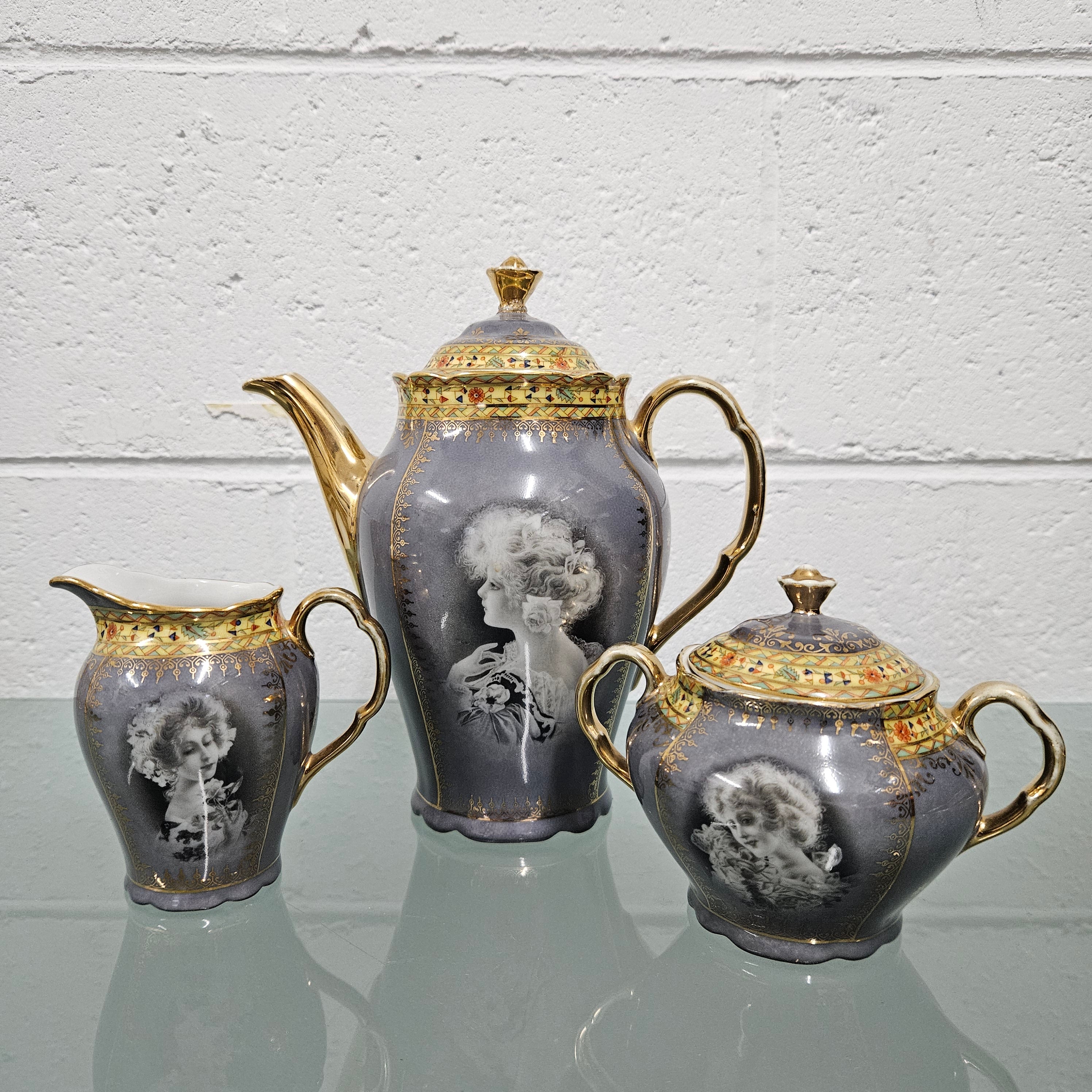 Royal Vienna (C1900) 3pce Teaset | Antique & Vintage | Moonee Ponds Antiques | Australia Wide Delivery