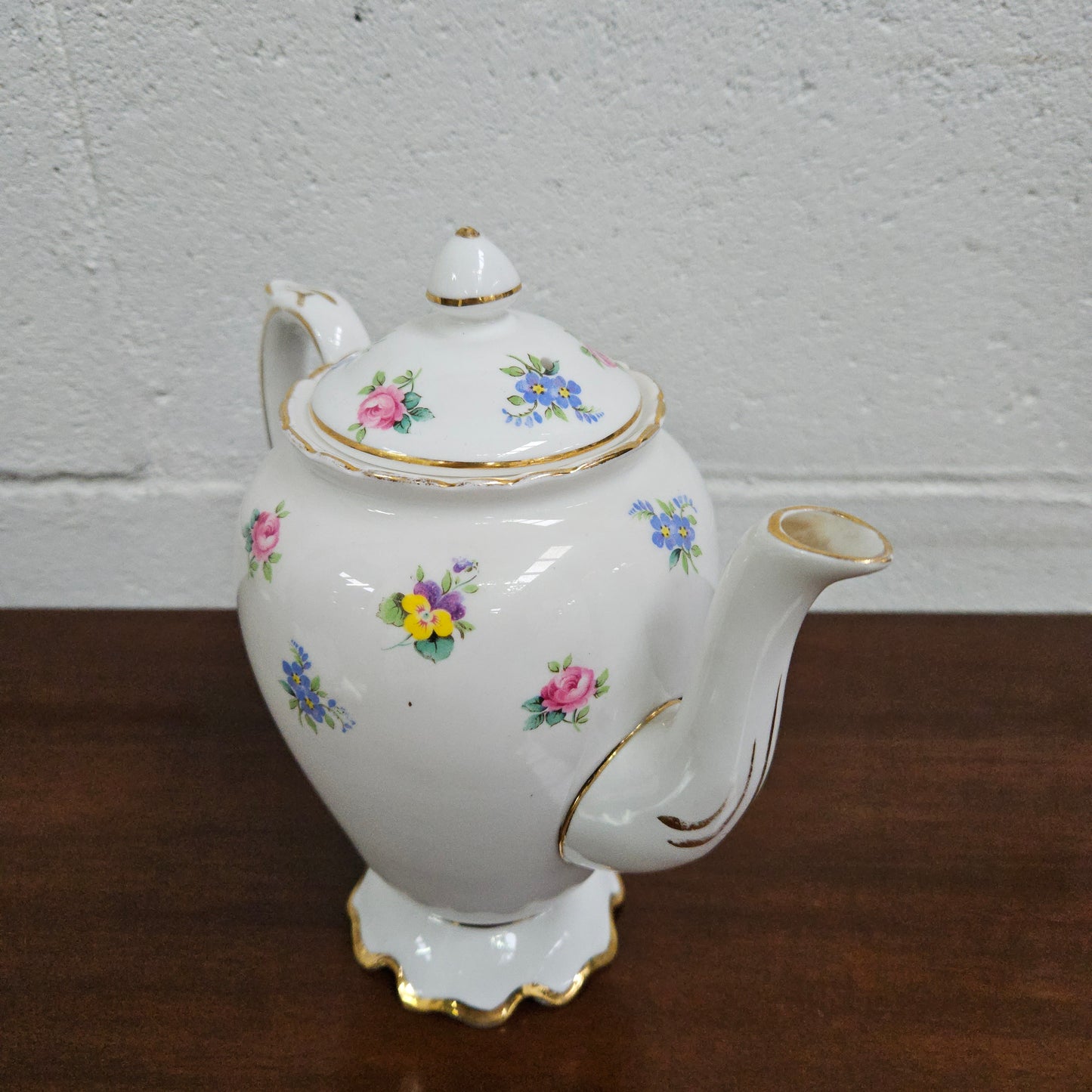 Antique Crown Staffordshire Coffee Pot