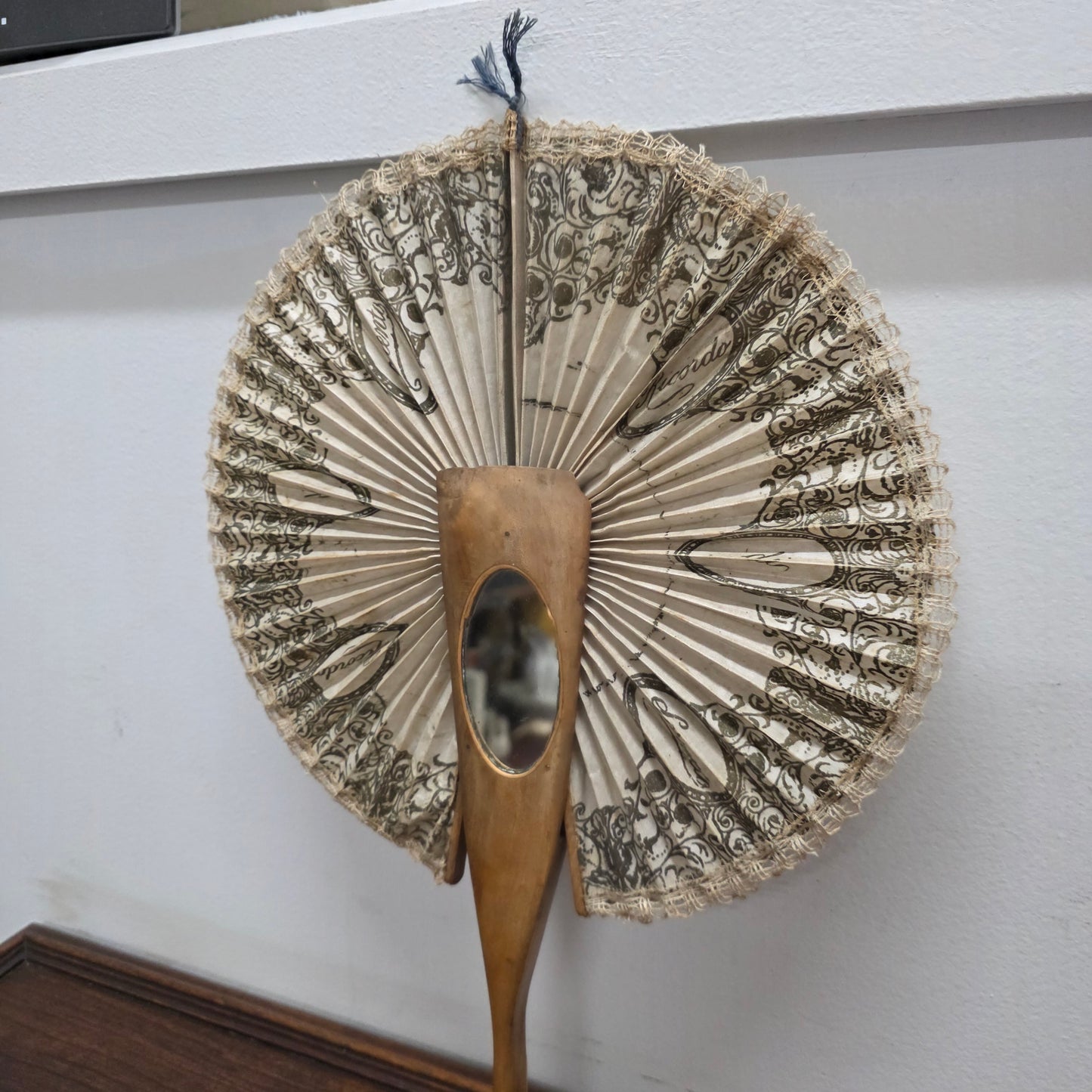 Victorian Olive Wood Cased Concertina Fan