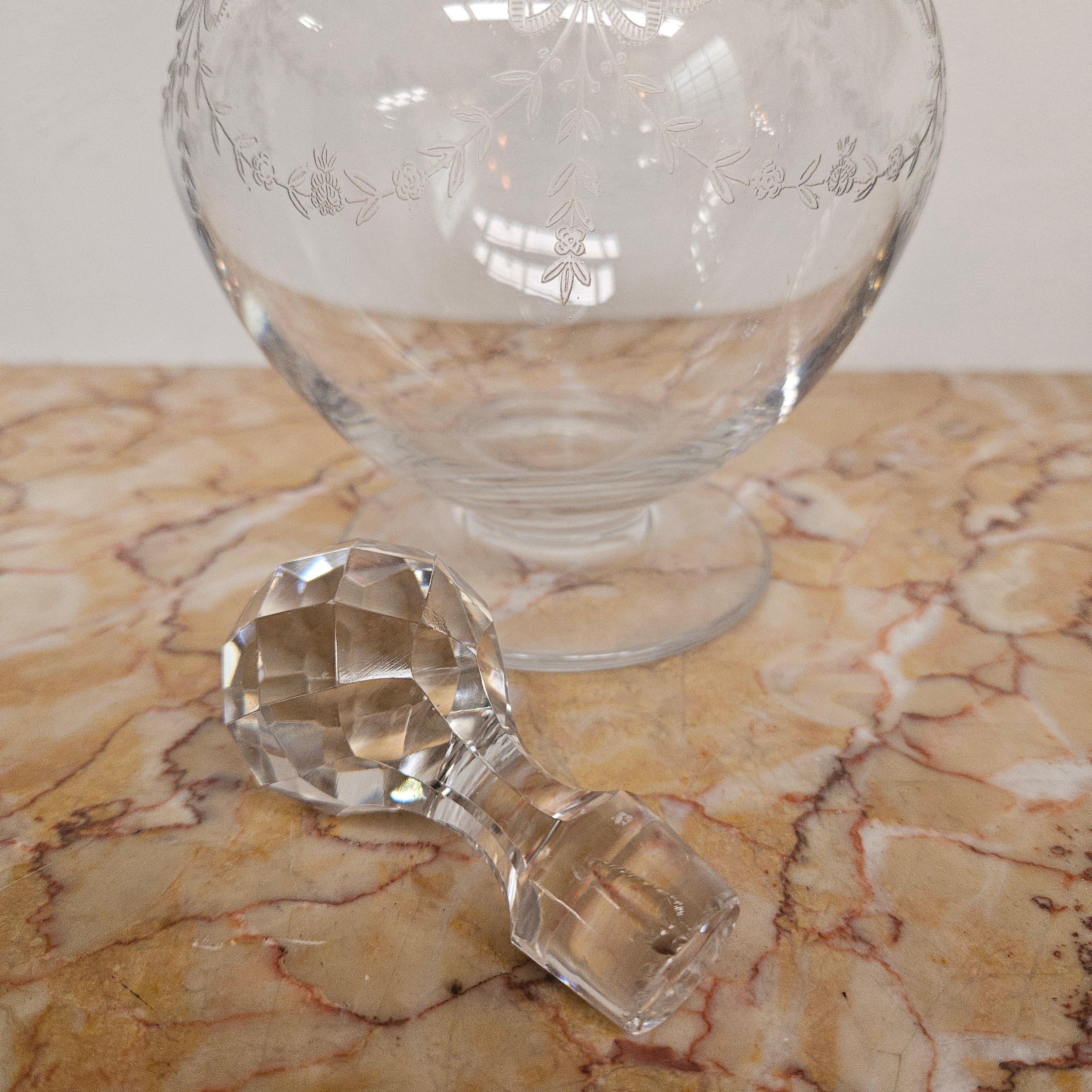Large Crystal Glass Victorian Decanter | Antique & Vintage | Moonee Ponds Antiques | Australia Wide Delivery