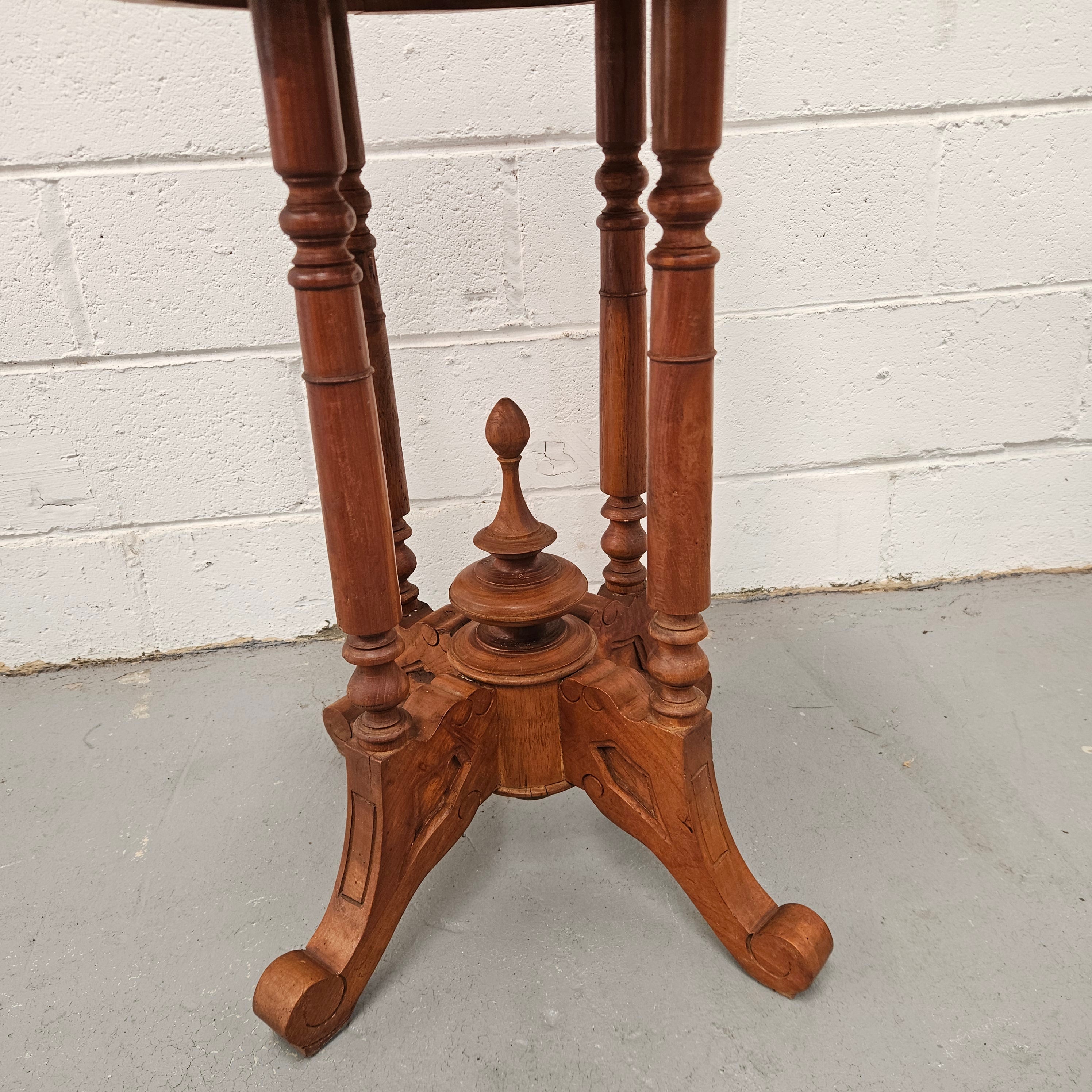 Vintage Mahogany Marble Top Round Table | Antique & Vintage | Moonee Ponds Antiques | Australia Wide