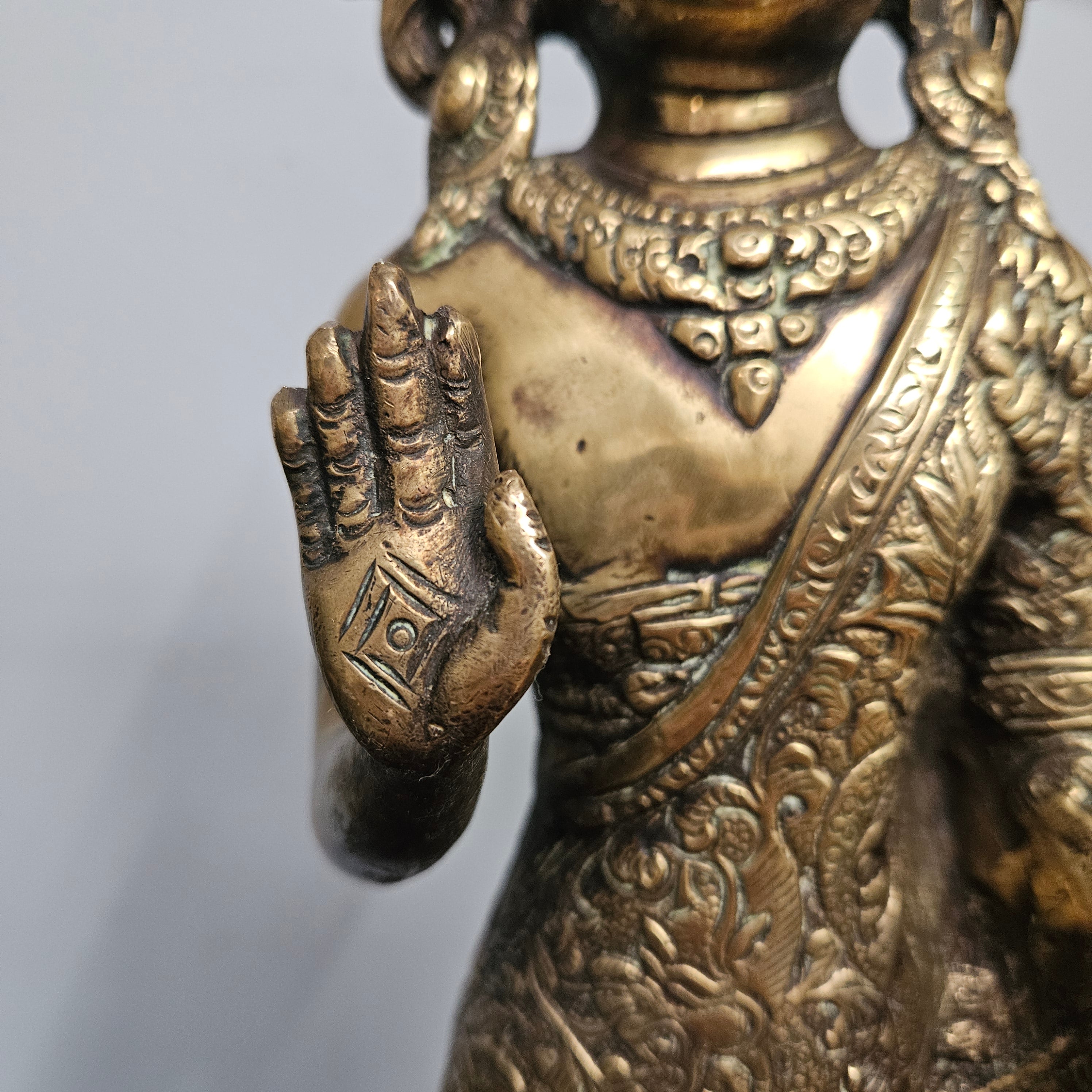 Antique Tibetan Bronze Dipankara Buddha Statue
