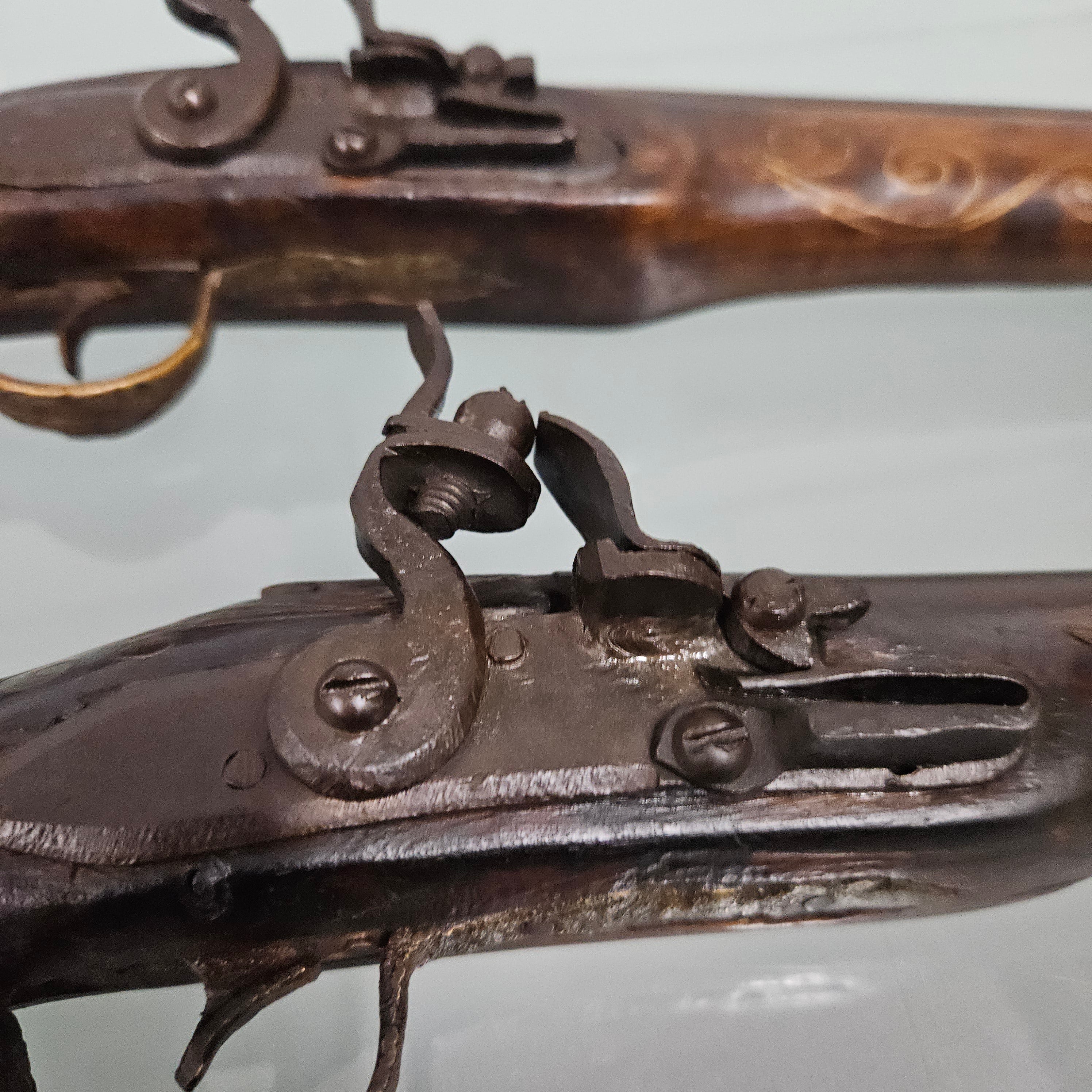 Pair Antique Blunderbuss Percussion Cap Style Pistols | Antique & Vintage | Moonee Ponds Antiques | Australia Wide Delivery