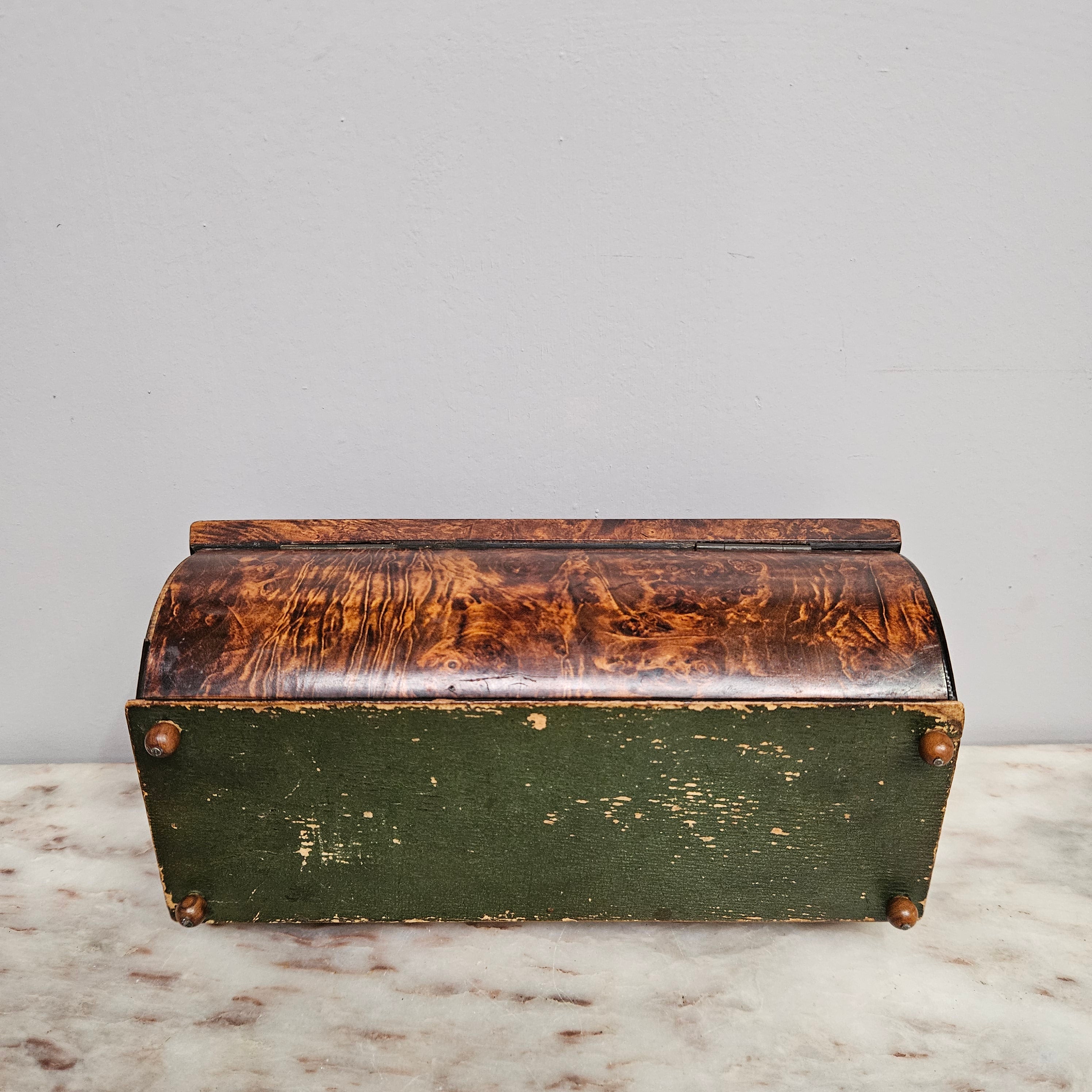 French Mulberry (Burl Ash) Trinket Box with Key | Antique & Vintage | Moonee Ponds Antiques | Australia Wide Delivery