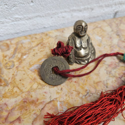Small Laughing Buddha Pendant And Coin | Antique & Vintage | Moonee Ponds Antiques | Australia Wide Delivery