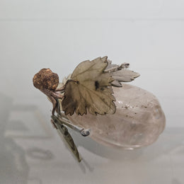 Vintage Carved Jade & Quartz Stone Fruit