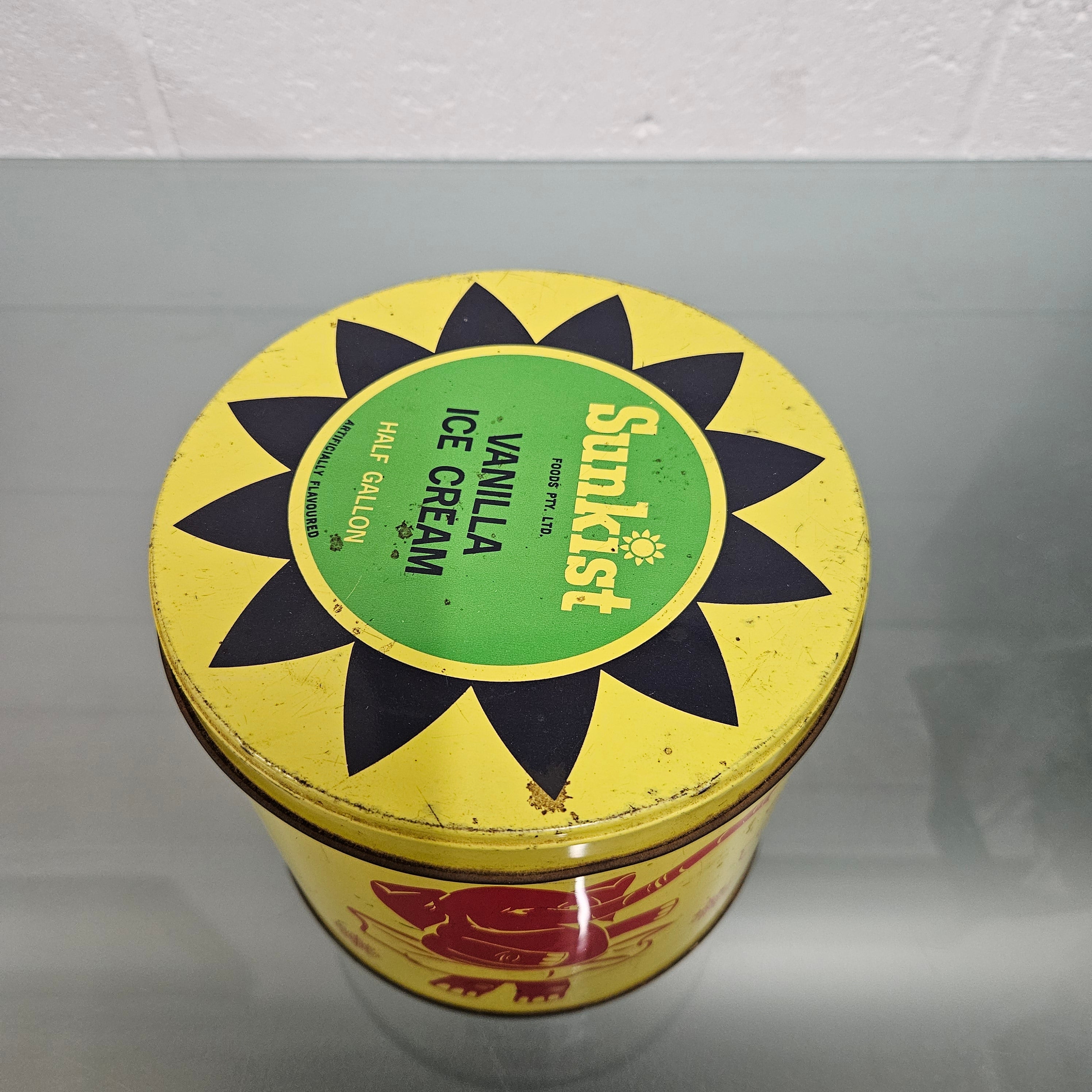 Vintage 'Sunkist Vanilla Ice Cream' Tin | Antique & Vintage | Moonee Ponds Antiques | Australia Wide Delivery