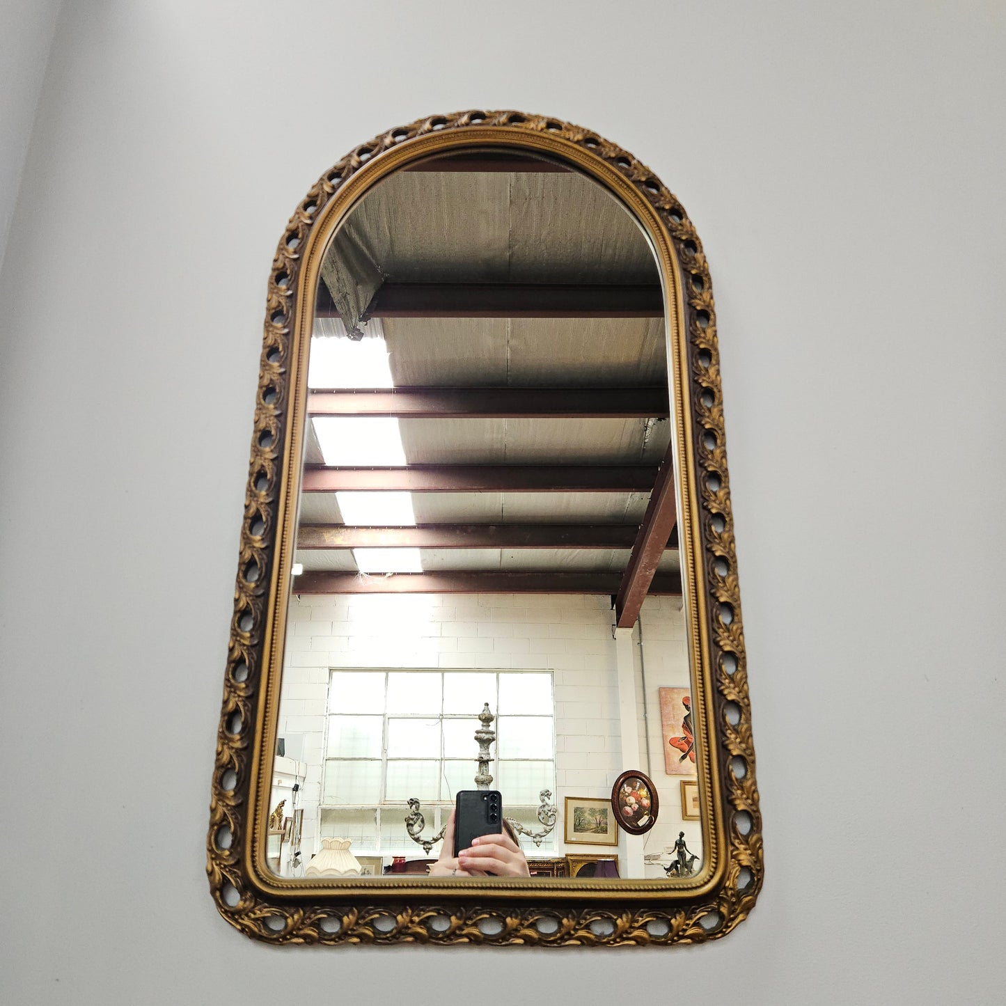 Vintage Gilt Framed Arch Mirror