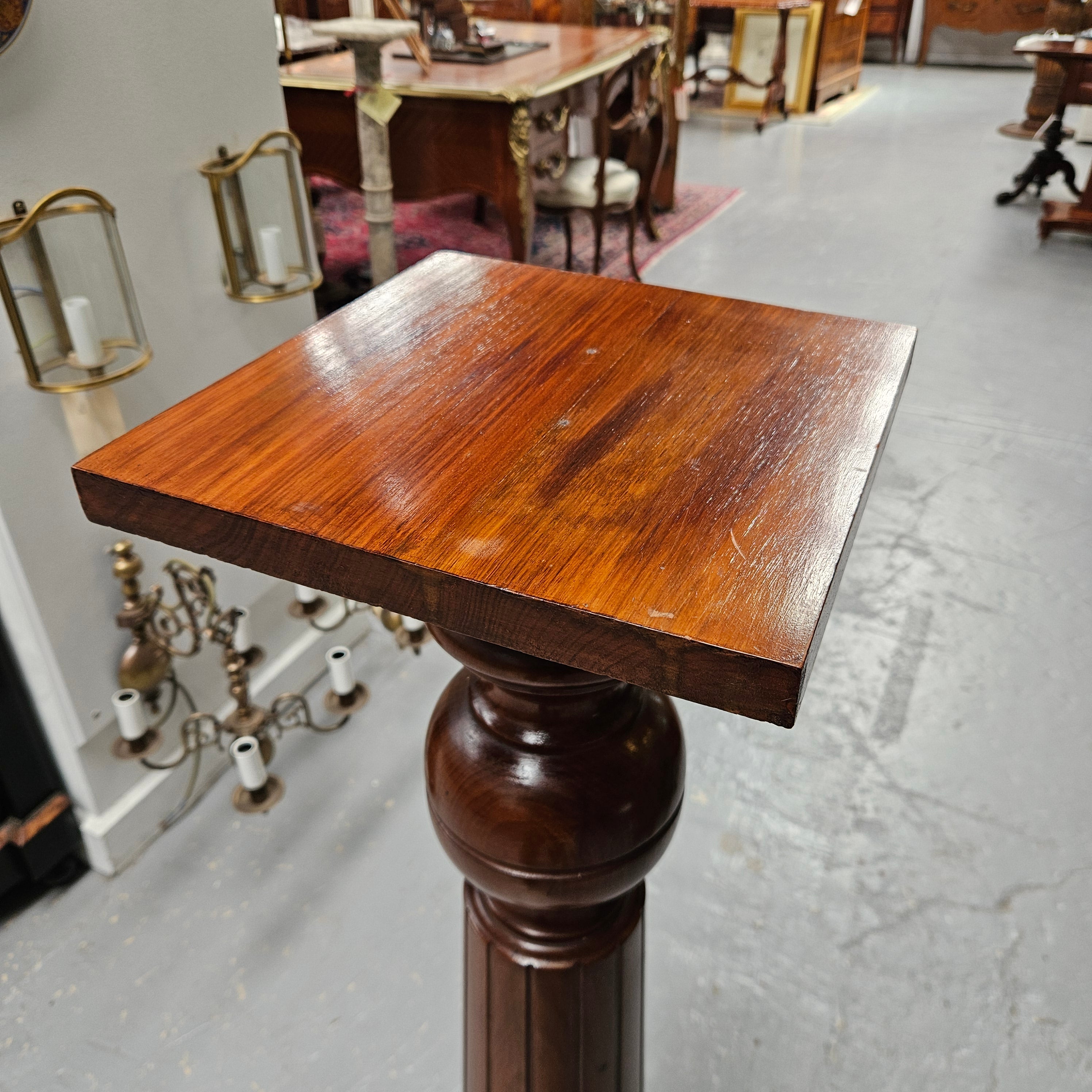 Vintage Mahogany Pedestal | Antique & Vintage | Moonee Ponds Antiques | Australia Wide