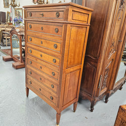 French Fruitwood Chest of Seven Drawers | Antique & Vintage | Moonee Ponds Antiques | Australia Wide Delivery