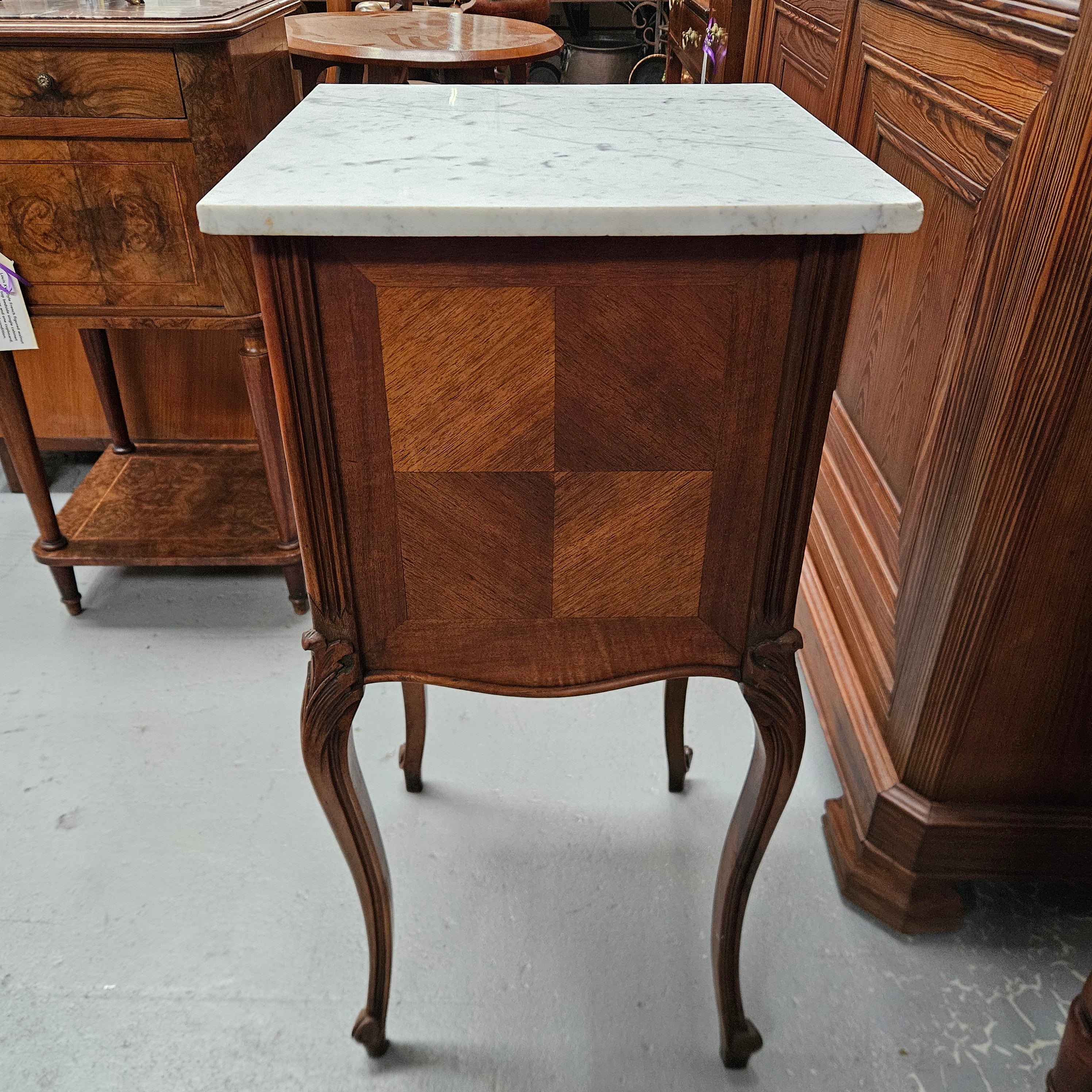 Louis XV Style Marble Top Single Bedside | Antique & Vintage | Moonee Ponds Antiques | Australia Wide Delivery