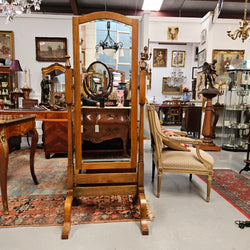 Grand Queensland Maple Cheval Mirror | Antique & Vintage | Moonee Ponds Antiques | Australia Wide Delivery