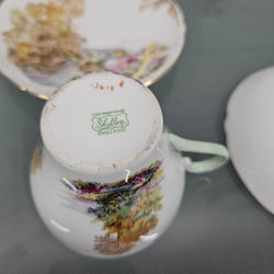 'Heather' Set of Six Shelley Coffee Cup & Saucers | Antique & Vintage | Moonee Ponds Antiques | Australia Wide Delivery