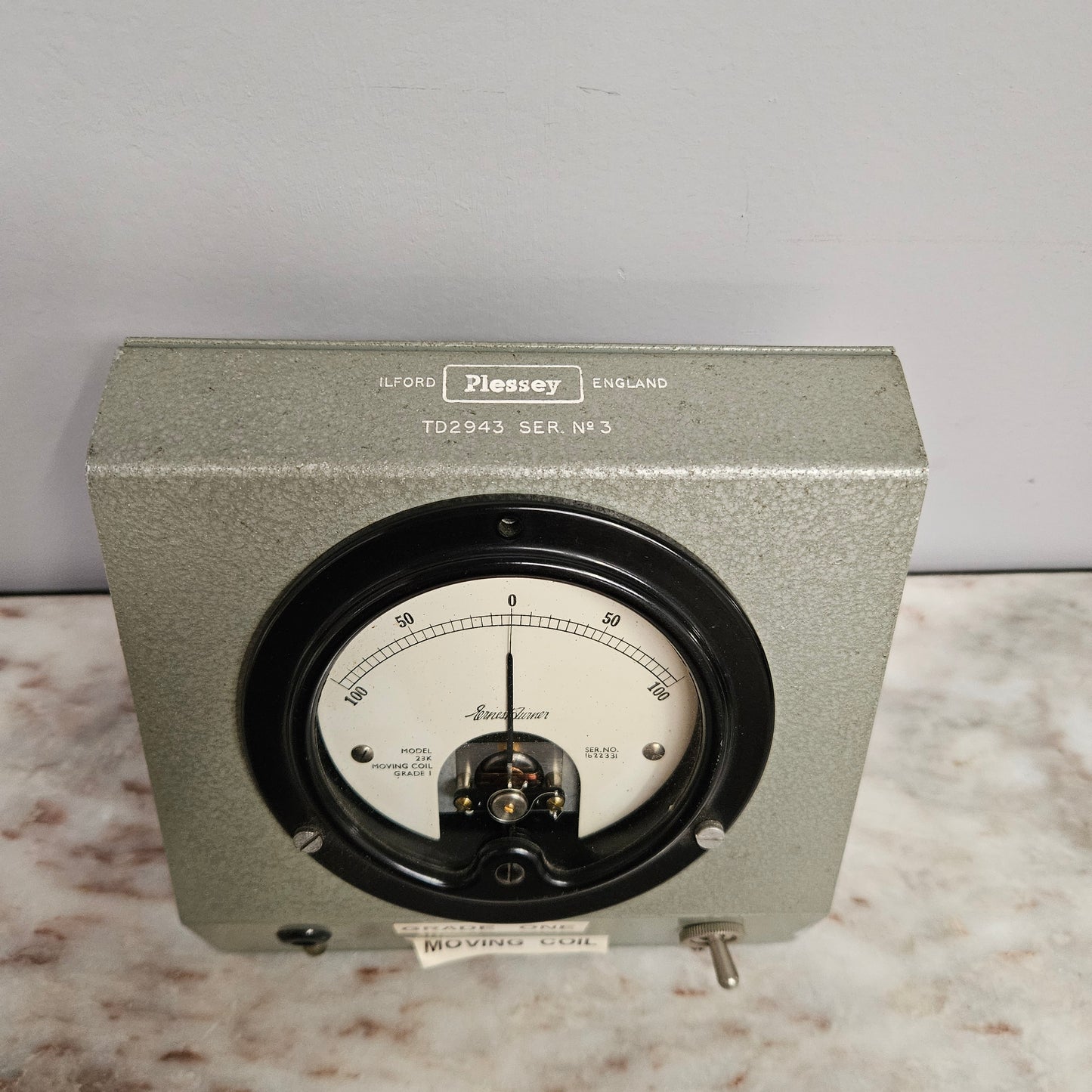 Vintage Plessey Ampere Meter In Case